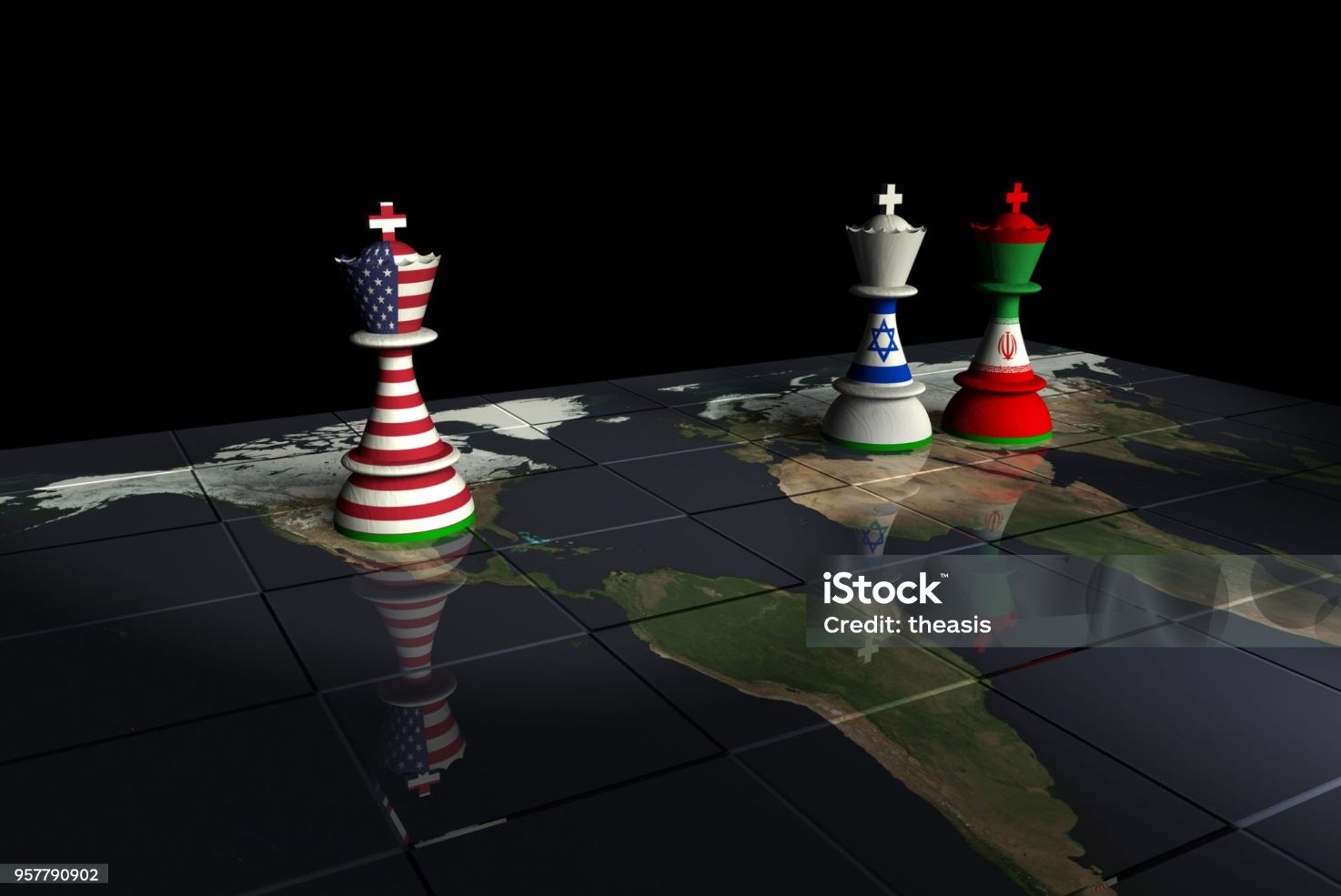 US Israel Iran chess